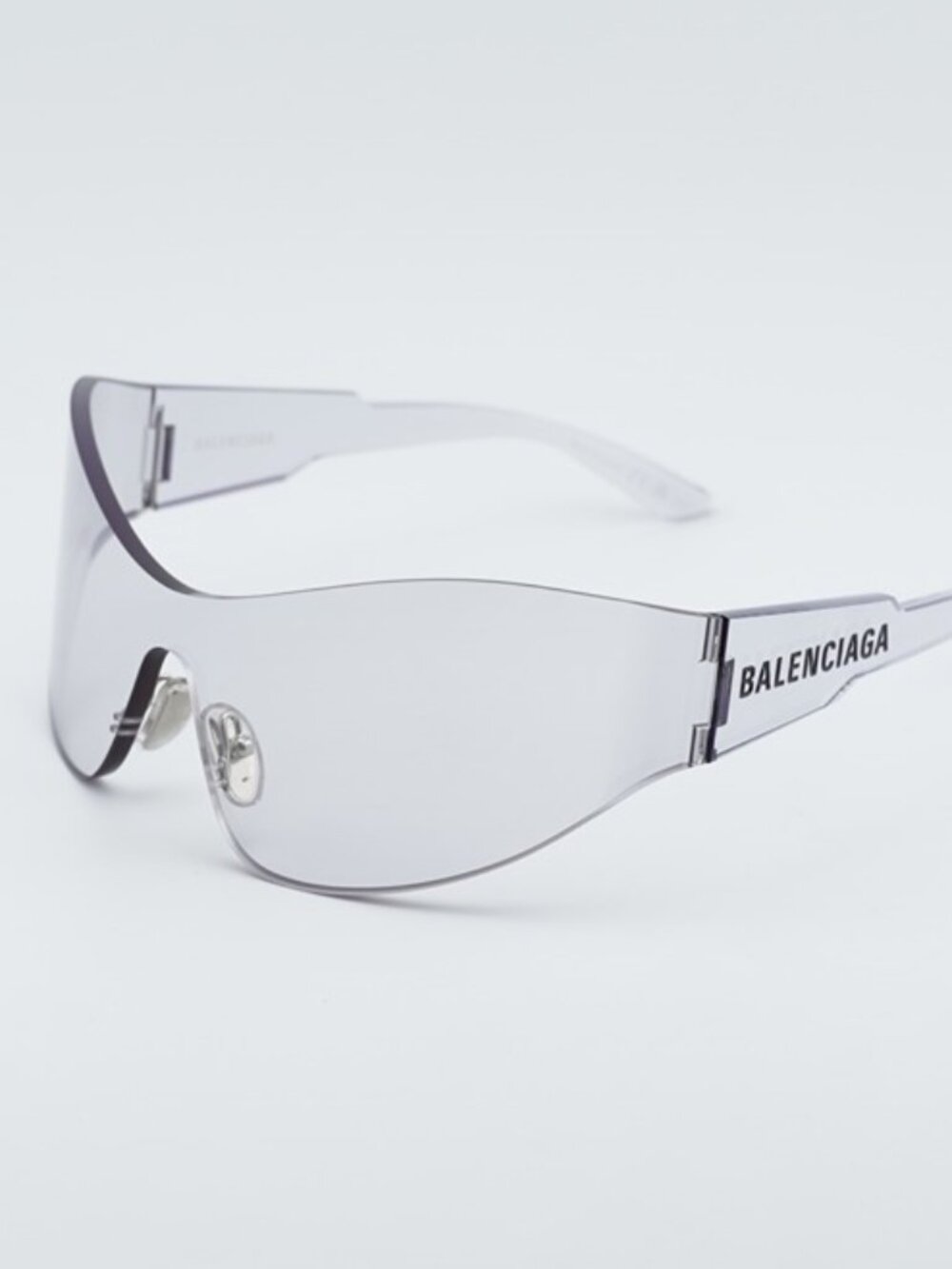Balenciaga BB0257S 002 Women Sunglasses Clear Cat Eye Frame, Clear Lenses